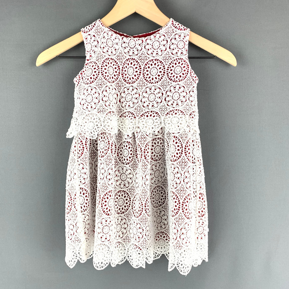 OshKosh B'gosh Other - Genuine Kids Osh Kosh White Red Lace Dress 4T